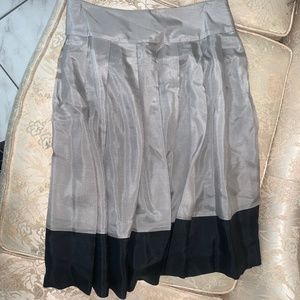 Silk Express pleated knee length skirt